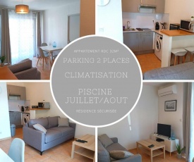 Appartement Résidence Privé avec PARKING WIFI CLIM PISCINE