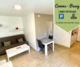 CANNES-PASSY - TRÈS BEAU STUDIO POUR 4 PERS - PISCINE DANS RÉSIDENCE - PARKING PRIVé - JARDIN