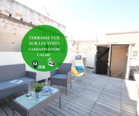 Duplex Liberté-Grande Terrasse-Clim-Quartier Roquette